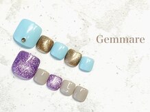 ジェンマーレ 二子玉川店/人気赤ニュアンスフットネイル