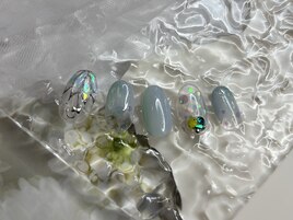梅雨イメージ】傘×カエルネイル