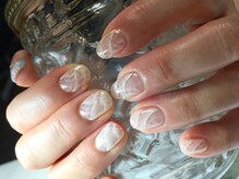 ネイル サロン コービーズ(nail salon COBES)/オーロラ大理石ネイル☆