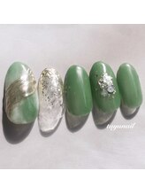 たゆ ネイル(たゆnail)/グリーンニュアンスネイル