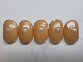 ミラー細フレンチ×ハートパール