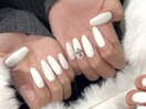 ホワイトワンカラーネイル♪
