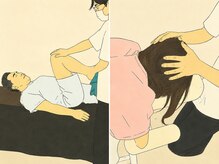 休里鍼灸堂の雰囲気（骨格調整では背骨と内臓機能を回復します。自律神経系の調整に◎）