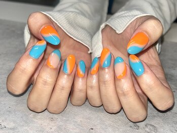 リジュベ(Rejuve)/ブルーオレンジ☆ニュアンスnail
