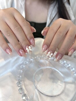 ティーエヌ 天王寺店の写真/【韓国ネイル☆ワンホンコース¥6300~】パーツは入荷状況により変動あり/カラー変更OK/デザイン変更不可
