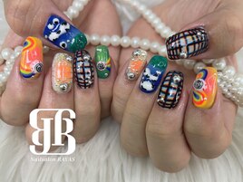海外風ネオンネイル