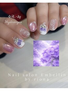 アンベリール(Embellir)/バンドネイル手書きアートネイル