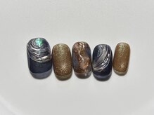 ルマート 池袋東口店(Lumart)/ネイビー×オーロラニュアンス