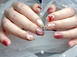 赤ハート×リボンの大人可愛い