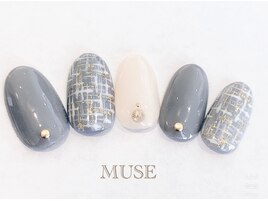 ツイードグレー冬