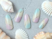 ネイルアンドアイラッシュスタジオ シュシュ(chouchou)/春パステル×ミラーうねうね