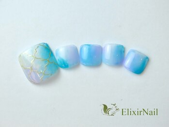 エリクサーネイル 神田(Elixir Nail)/フットやり放題/クーポン使用