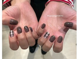 ブラック×チェックネイル♪