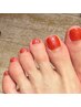 【フットネイル|シンプル派さんに】ワンカラーorラメ1色 ¥9340