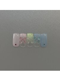 ちゅるんリボンネイル