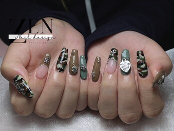 ゼン ネイル デザイン 池袋(ZEN NAIL DESIGN)/長さだしやり放題×つけ放題