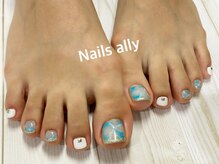 ネイルズアリー 立川店(Nails ally)/ニュアンス×ブルー