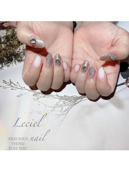 ルシエル(LeCiel)/ガラスフレンチネイル