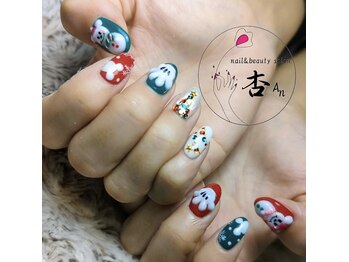 杏 滋賀南草津店/クリスマスネイル
