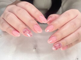 春ネイル*ハートホロ*ちゅるん