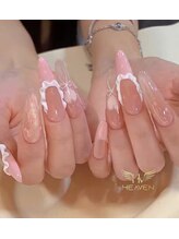 ヘブン ネイル 鶯谷(HEAVEN Nail)/Cute Pink Nails Design