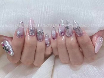 ダイアモンドネイルスタジオ 新宿店(Diamond Nail Studio)/チップ長さだし10本デザイン