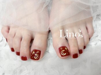親指アートフットネイル☆