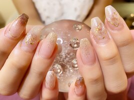 透け感×キラキラ×brown