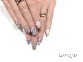 紫/ニュアンスネイル/晩夏