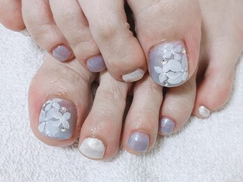 エムネイル(M Nail)/フットネイル・フラットフラワー