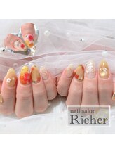 エスフィーネイルサロン リシェル(Esfy nailsalon Richer)/和柄&バラネイル