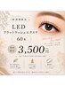 初回3500円　LEDフラットラッシュ60本【トリートメントパック付き】 