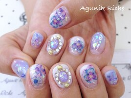 【水彩ネイル】