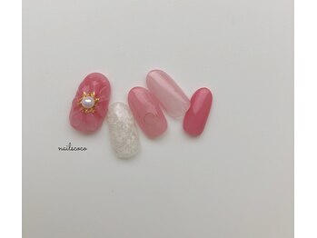 ネイルズ ココ(nails COCO)/ぷっくりフラワーネイル
