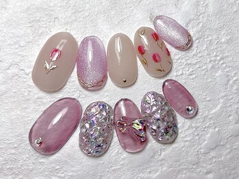 ナル バイ ネイルブレイク(Nalu by Nail Break)/チューリップ×キラキラ