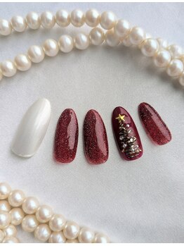 クリスマスツリーネイル