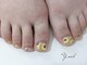 ワイネイル(Y.nail)の写真/【華やかな彩りを足元に…◇】多彩なサンプル＆手描きアートが人気！お仕事柄手元は派手に出来ない方にも◎