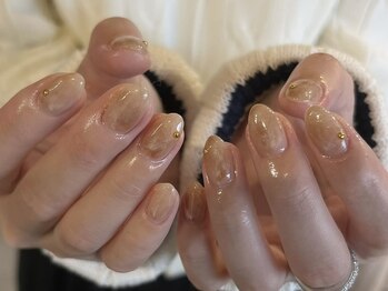 アンゲッコ 長堀橋(angecco)の写真/【パラジェル登録サロン／フィルイン対応】ショートでも抜け感たっぷり ◎さりげなくおしゃれな指先に♪