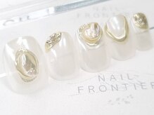 ネイルフロンティア 吉祥寺(NAIL FRONTIER)/ホワイトミラーネイル8980円～