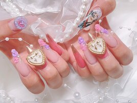 ゆりか限定 推しネイル　手描き