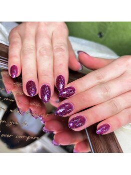 ブブ 渋谷(bubu)/グリッターパープルネイル