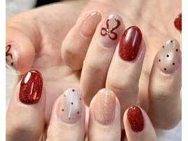 冬リボンネイル