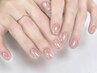 自爪｜パール風　ミラーネイル　￥6980