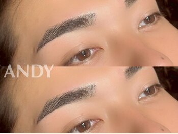 アンディ(ANDY)の写真/メンズ眉毛の施術経験が豊富なスタッフ在籍。レディースとは違うメンズに似合う眉毛を計算したデザインに◎