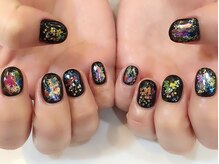 ティンク(Tink)/ブラックキラキラ☆ネイル