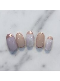 フレンチミラーネイル