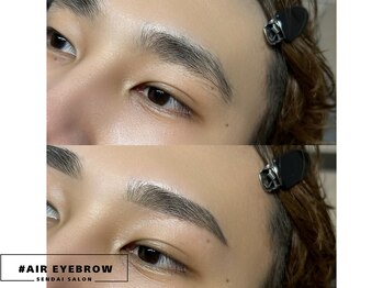 ハッシュタグ エアーアイブロウ 仙台(#AIR EYEBROW)/直線型