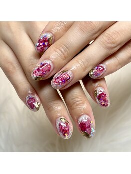 キラキラピンクインクデザイン