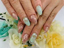 ダブルネイル(Double Nail)/【ほり】キラキラネイル