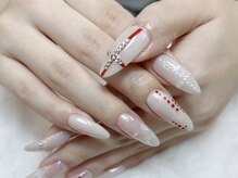 スペラ 大宮店(Spera)/十字柄海外流行りのドットネイル